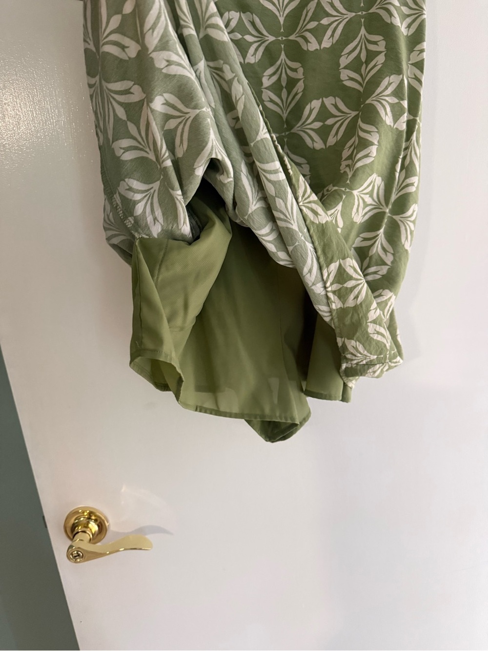 Abercrombie & Fitch Sage Green Printed Slip Skort Dress - Picture 4 of 6